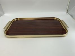 Retro Serviertablett, Holzoptik MB Made in Italy