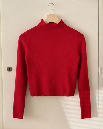 MANGO Red Turtle Neck Sweater Size XS