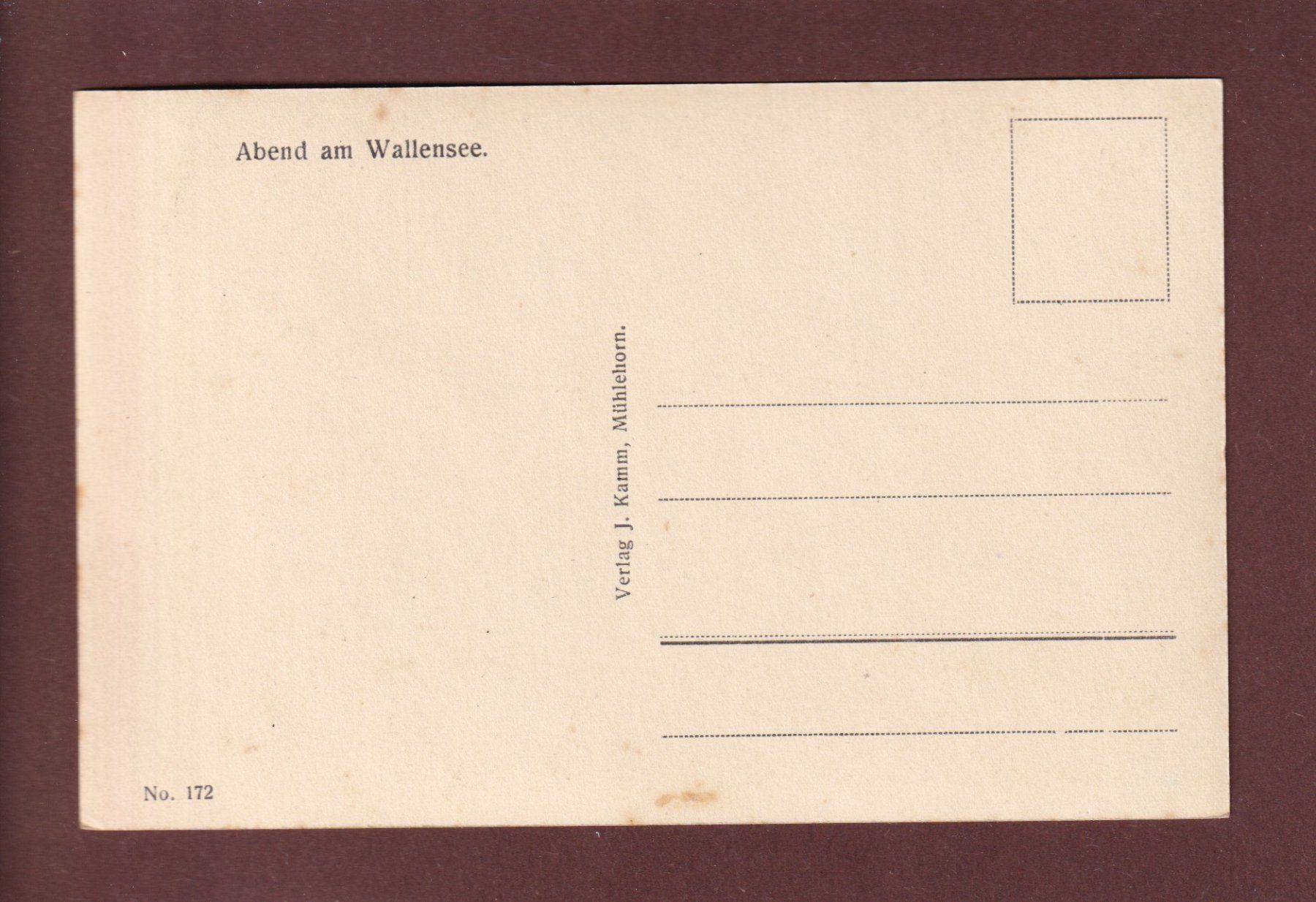 Cartoline postali: Abend am WALENSEE – Usato da Pully venduto da nicecards 1