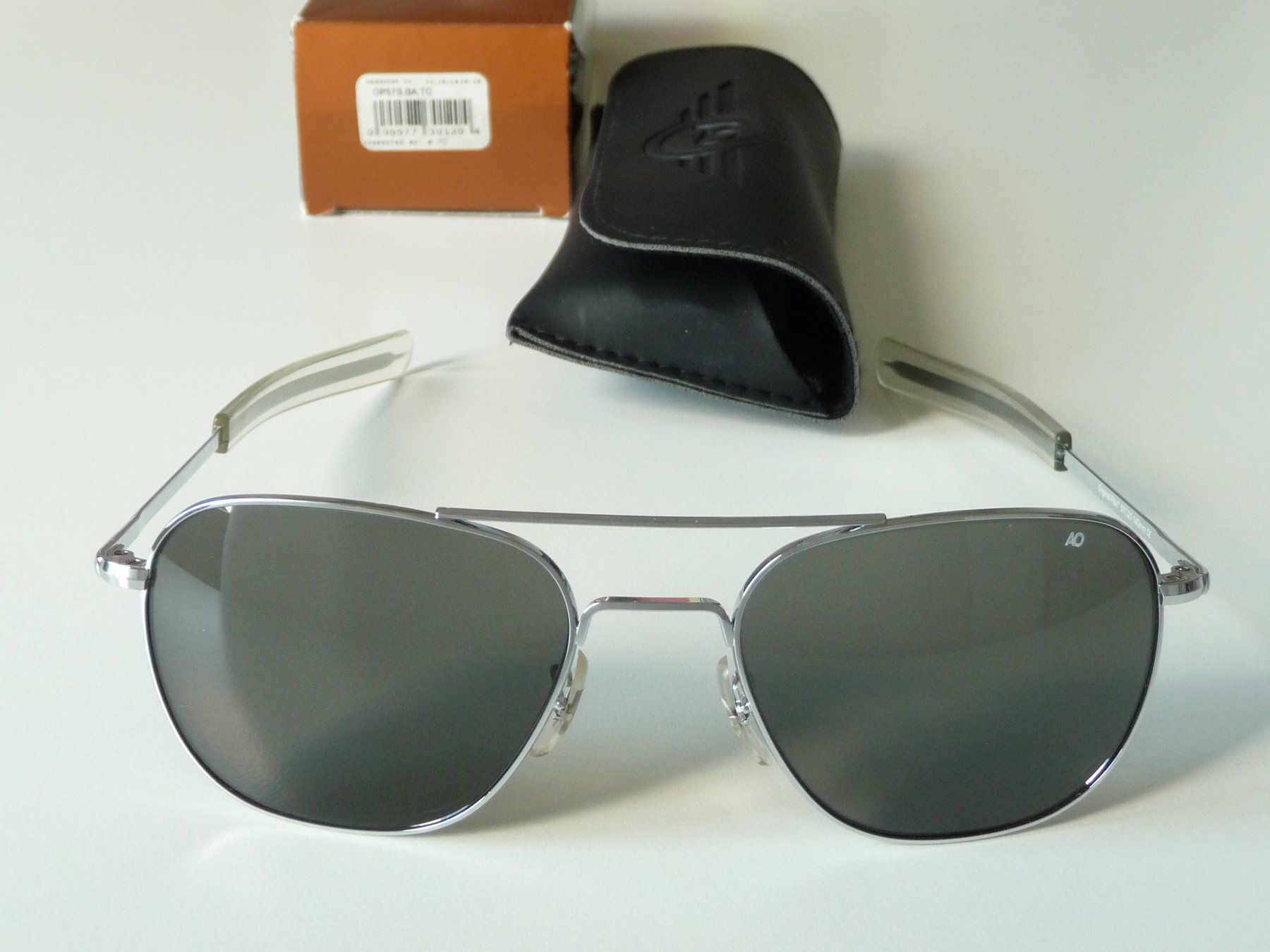 Occhiali & Lenti: KLASSIKER American Optical Original Pilot 57mm silber grau.G – Nuovo e nell'imballaggio originale da Winterthur venduto da ricofly