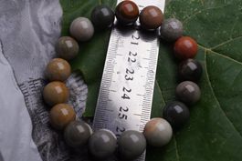 Polychrom  Jasper  12mm Armband –Edelsteinstube Rausverkauf