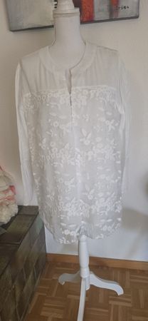 Damen Tunika Zanzea Collection weiss Stickerei Grösse Xl