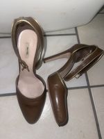 Miu Miu Damen Schuhe braun Grösse 39 Leder Absatzriemen