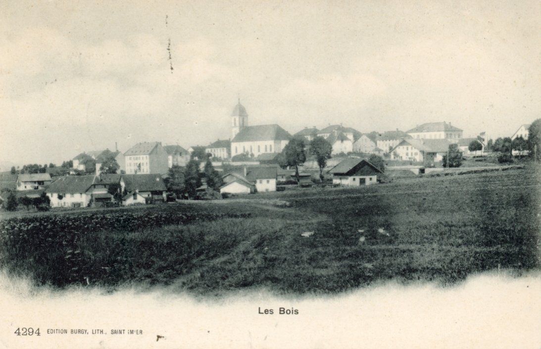 Cartoline postali: Les Bois  JU      en  1 9 0 5 – Usato da Brig venduto da Valcards54
