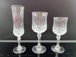 14x verres en cristal Longchamp