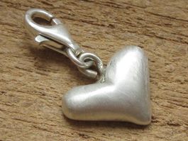 kleiner Designer Herz Anhänger Silber 999 / 925