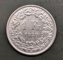 1 Fr. Münze CH 1920 Silber