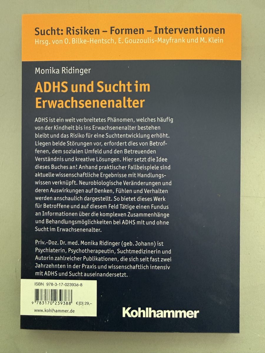 Libri: ///ADHS und Sucht im Erwachsenenalter /// – Usato da Birmenstorf AG venduto da Pat_roll 1
