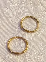 14 mm Silber 925 Kreolen Creolen Gelbgold 22 K vergold NEU