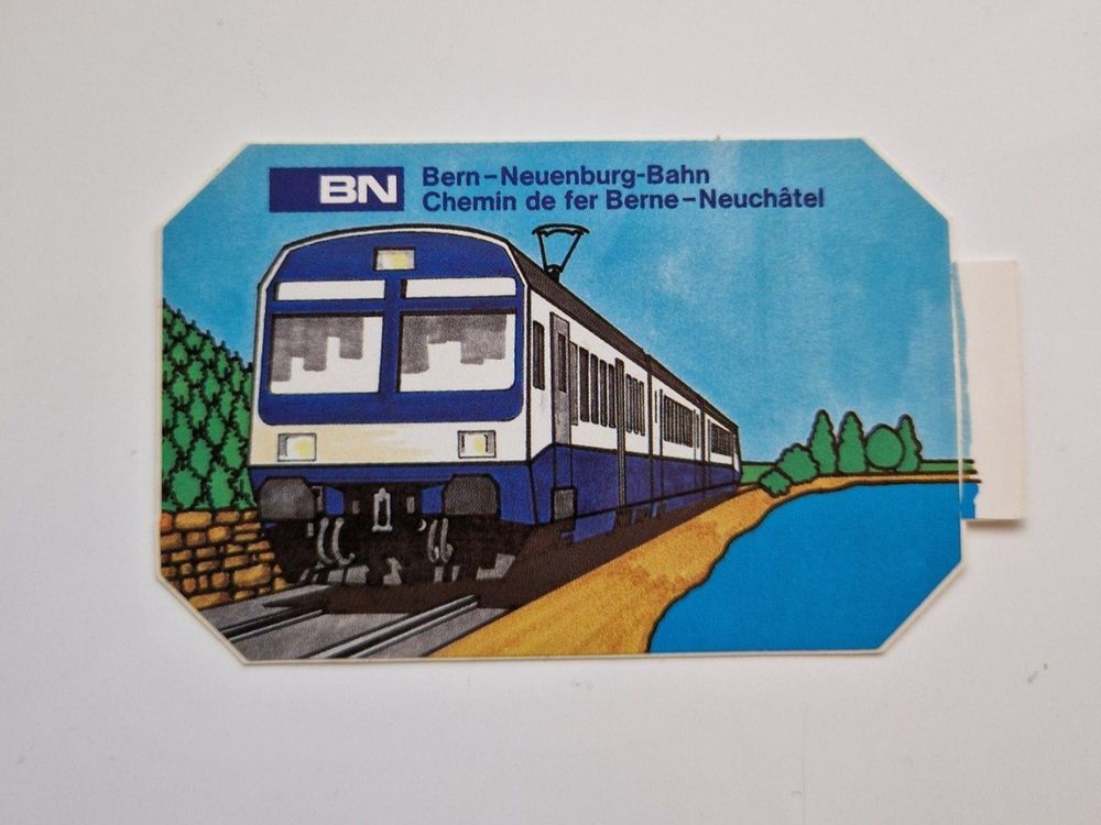 Bern - Neuenburg-Bahn Regionalzug BLS BN Sticker Vintage rar (Neu ...
