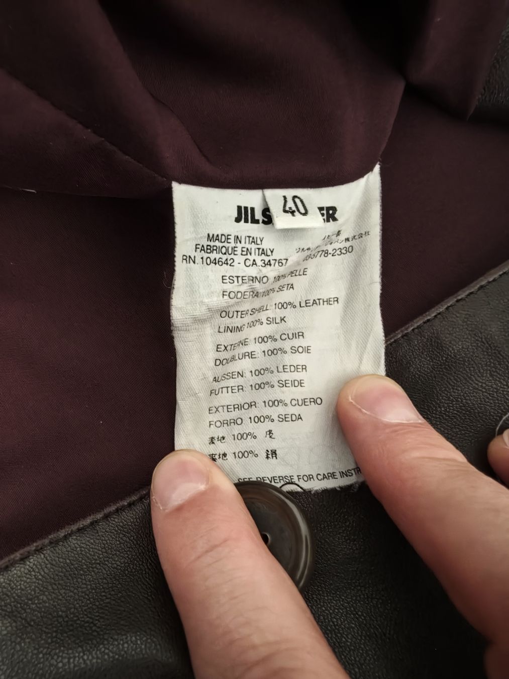 Jil Sander Giacche: JIL SANDER Lederblazer Jacke – Usato da Erlenbach ZH venduto da nlh 4