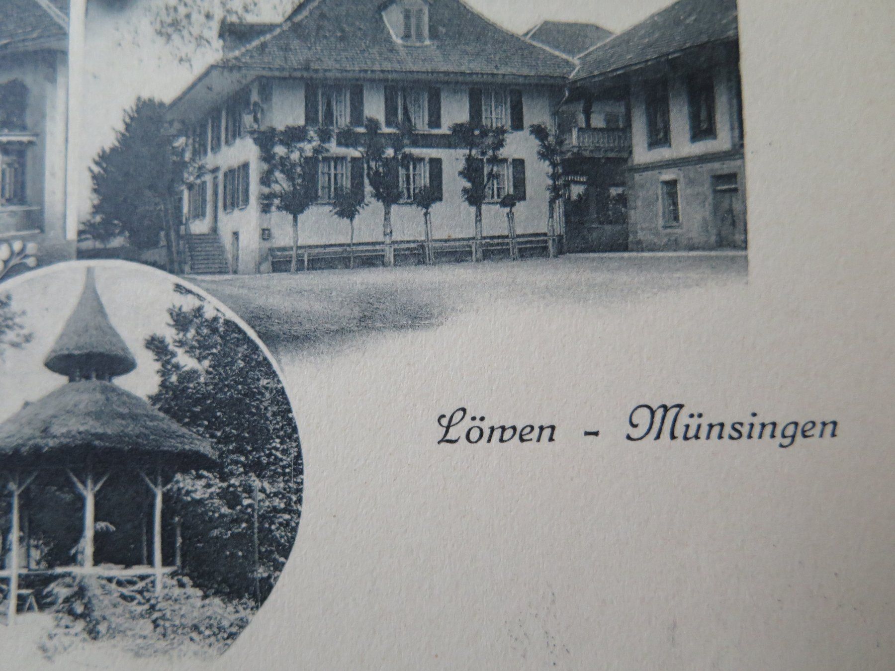 Ansichtskarten: MÜNSINGEN - LÖWEN - 4-BILDRIGE AK – Gebraucht aus Wittenbach von lipasal 4