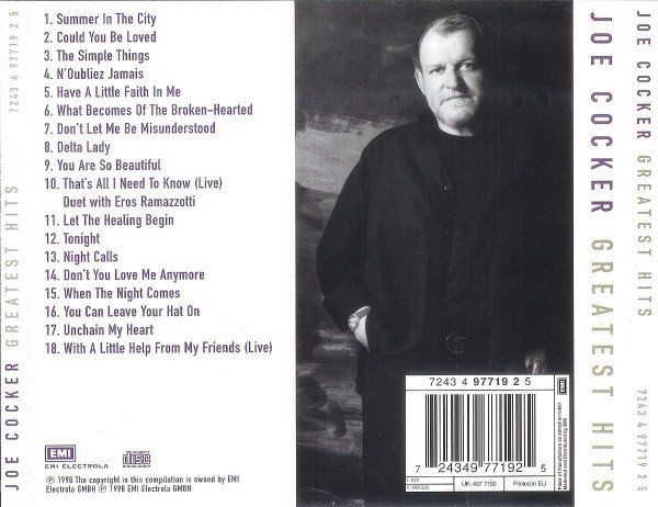 CD: CD Joe Cocker - Greatest hits (1998) – Usato da Möriken AG venduto da mineralia 1