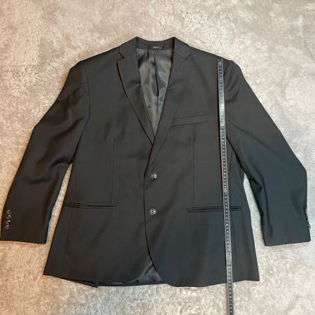 Linea Sartoriale Herrenanzug Gr 58 Wolle Seidenfutter