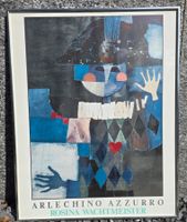 Rosina Wachtmeister Bild "Arlecchino Azzurro" gerahmt!