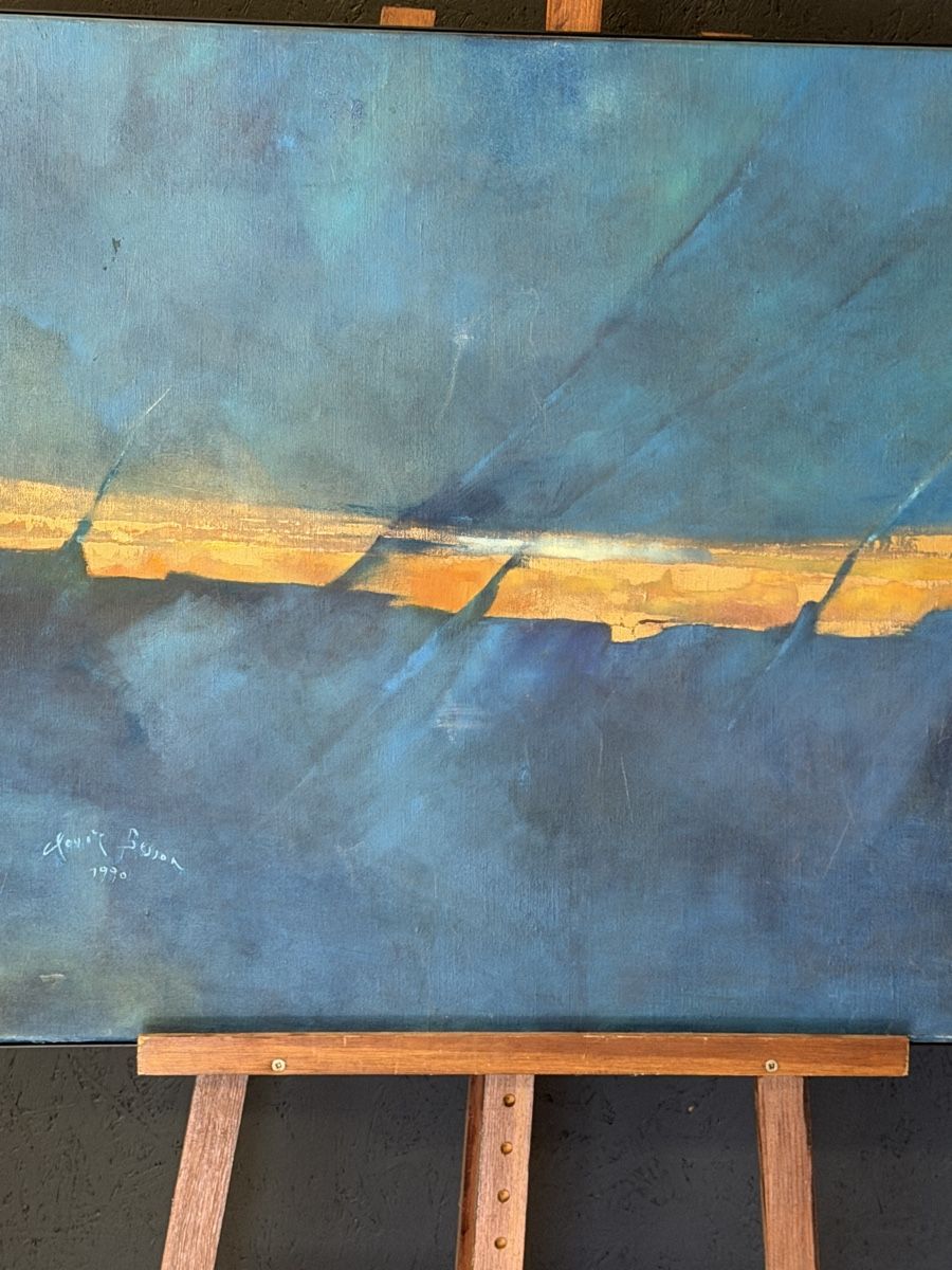 Dipinti: Tableau abstrait signé Besson 1990 format 80x60 cm – Usato da montreux venduto da Always-Good 1