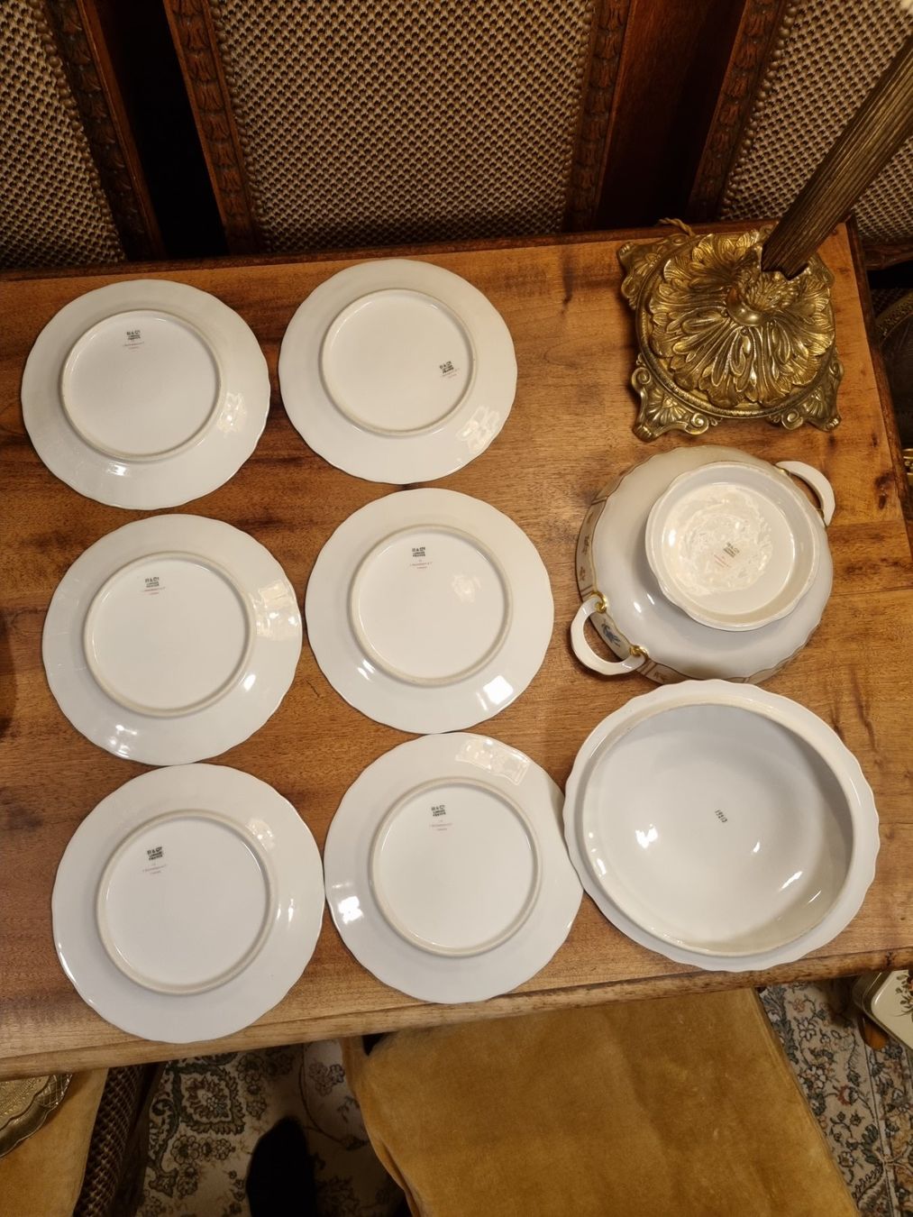 Bernardaud Set di piatti: Antikes Bernardaud Limoges Service mit Terrine 7-tlg. – Usato da Scharnachtal venduto da devin03 9