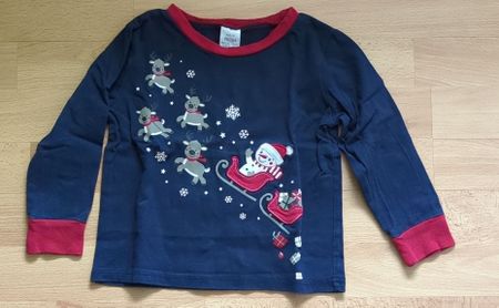 Kinder Langarmshirt Grösse 98/104 Weihnachten guter Zustand