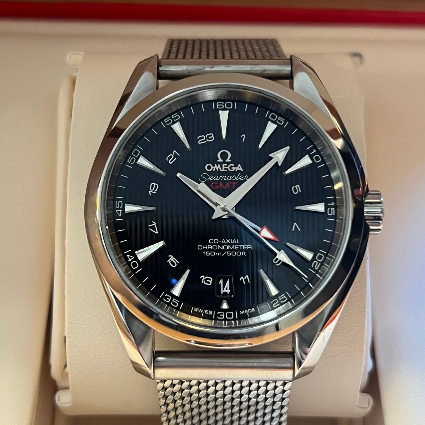 Omega Orologi: Omega Seamaster Aqua Terra Automatic GMT Date Full Set 231 – Usato da Carouge GE venduto da Watchaser