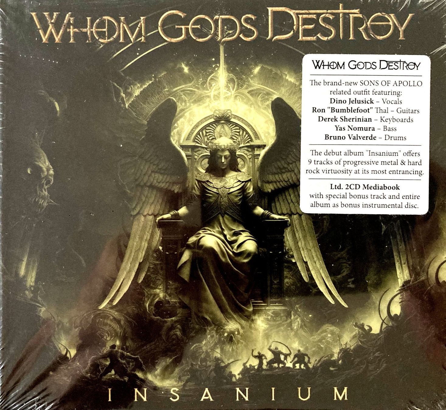 CDs: WHOM GODS DESTROY - INSANIUM – Neuf avec emballage d'origine à Bottens par hotter-than-hell
