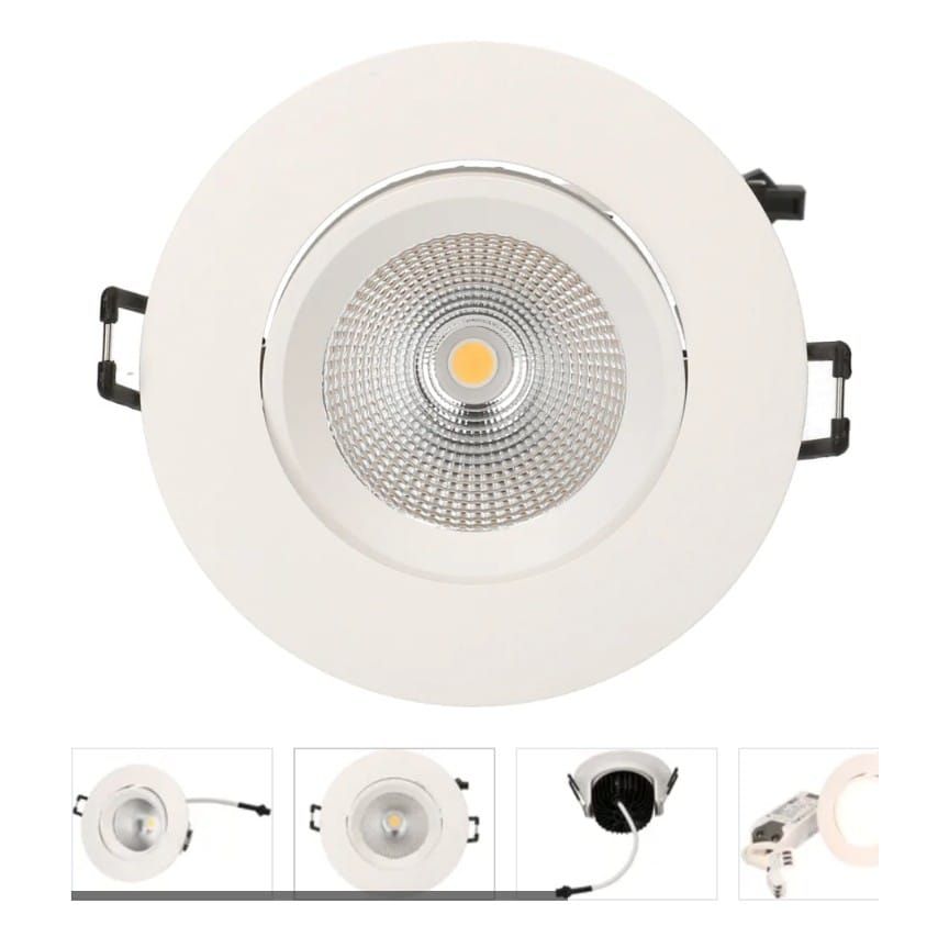 Lampade: 24 Stuck Led-Einbauspot Elegance Weis mit Trafo – Usato da Basel venduto da Xanperican 5