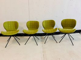 4x Zuiver OMG Designstuhl Grün | Original