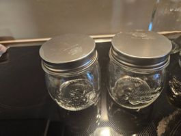 2 STK Quattro Stagioni Gläser Silberdeckel