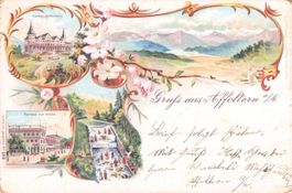 Affoltern am Albis ZH // 1899 Litho Kurhaus Lilienberg