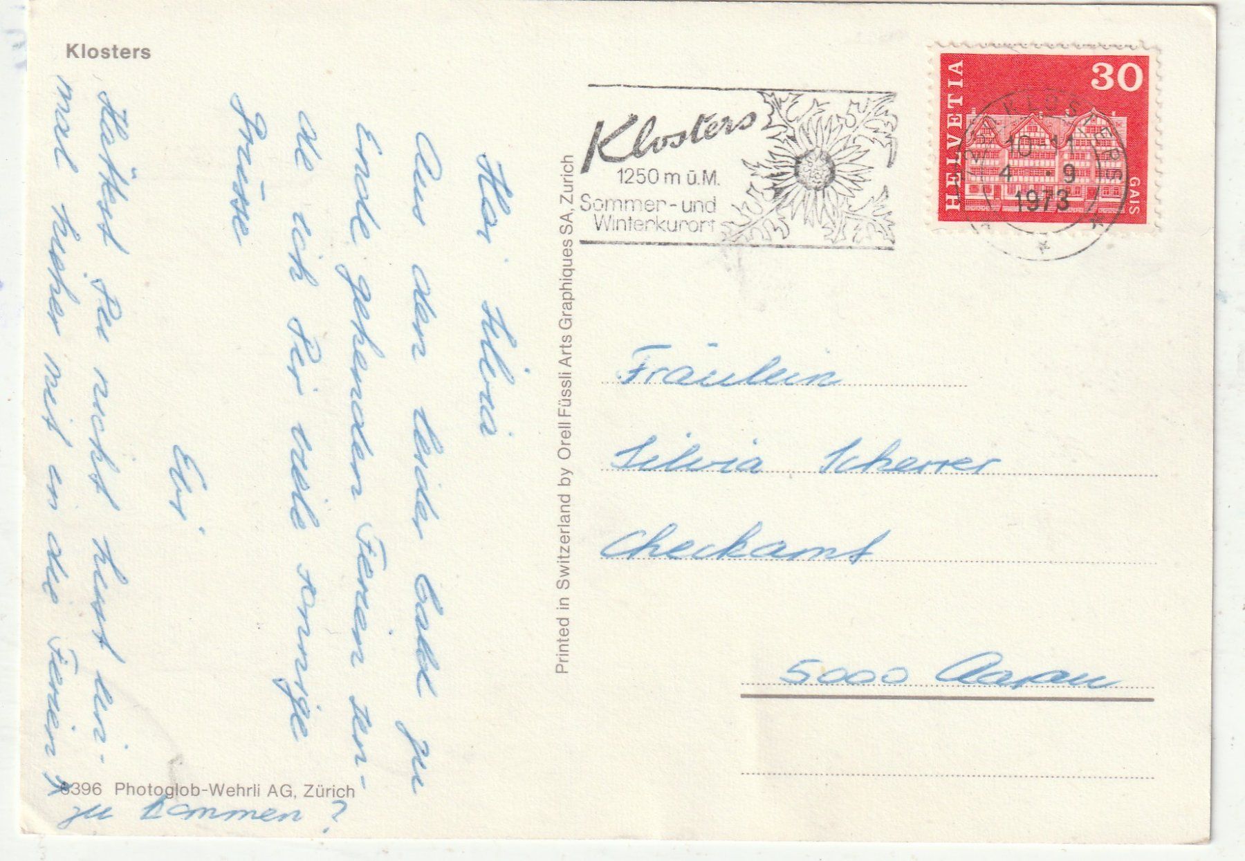 Cartoline postali: Klosters – Usato da Lumbrein venduto da made02 1