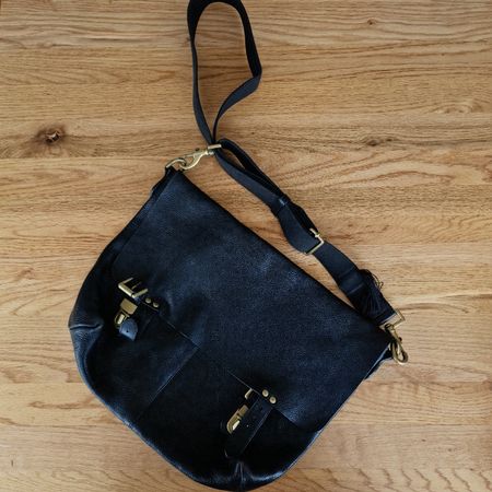 Mulberry Barnaby Large Messenger Bag – Black Natural Leather