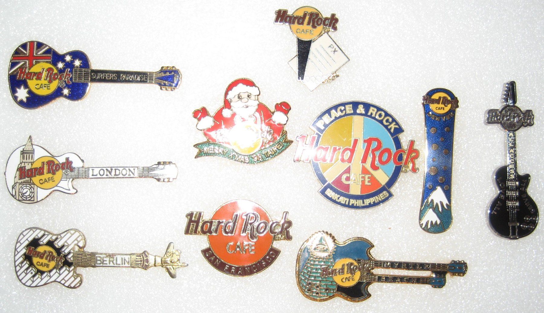 Hard Rock Cafe Placchette & Badge: 10 Hard Rock Cafe Pins Set #6 von 8 – Usato da Emmenbrücke venduto da tms1122 1