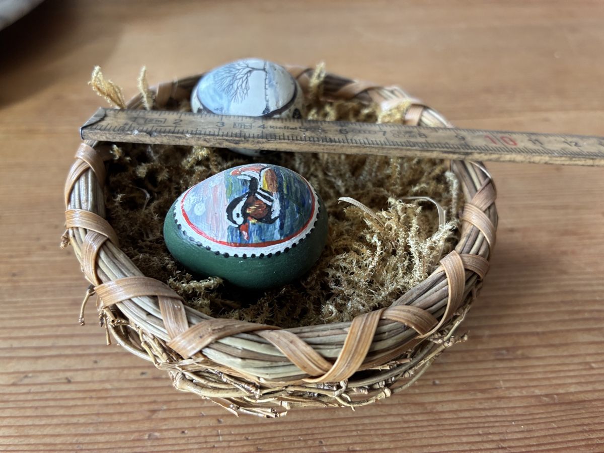 Tutte le decorazioni: Bemalte Vogeleili mit Nest – Usato da Urnäsch venduto da schneewittli. 3