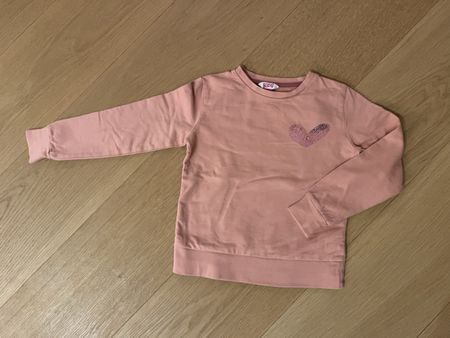 Kids Sweatshirt, Size 110, 4-5 years, Heart Design, Pink