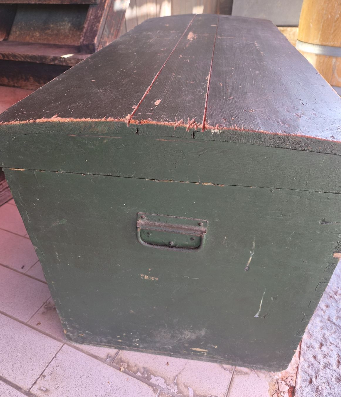 Cassapanche: Coffre malle en bois peint vert – Usato da Farvagny-le-Grand venduto da CollectibleWatches 1