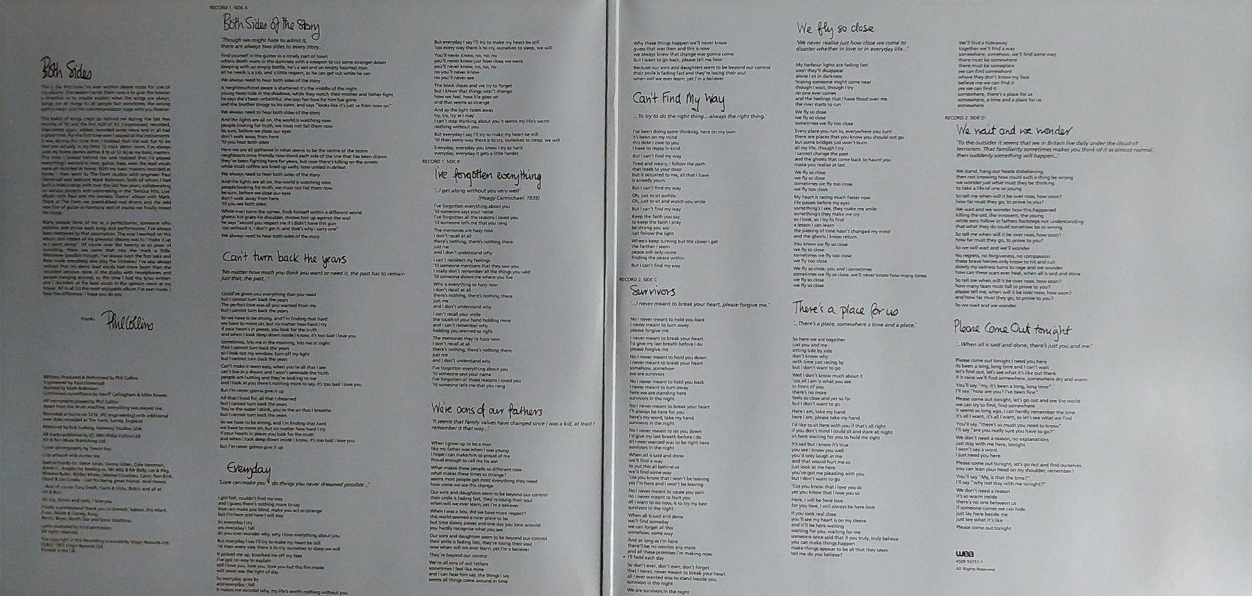 Dischi in vinile: Vinyl 2xLP  - Phil Collins  - Both Sides - 93 - NM – Nuovo (secondo la descrizione) da Villeret venduto da Fil11 2