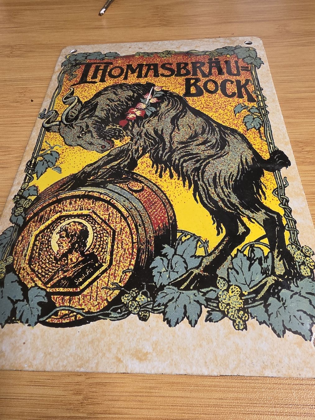 Insegne: plaque en émail Thomasbrau=Bock – Usato da Val-d'Illiez venduto da AntiqueG 1