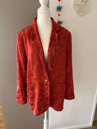 Rostorange Jacke mit Fransen von MNG Gr. XL