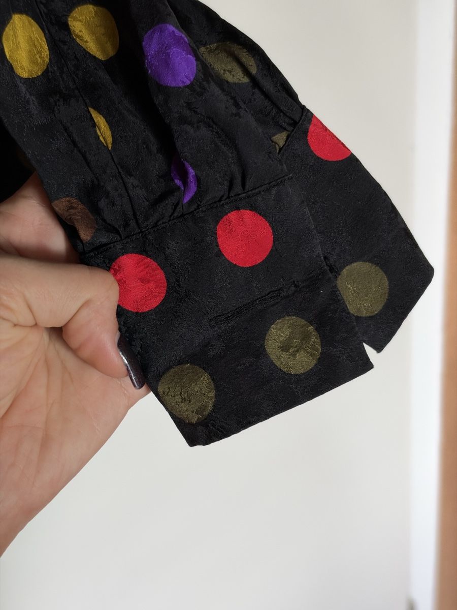 Akris Blusen: Akris 100% Silk Multicolor Polka Dot Blouse – Gebraucht aus Turbenthal von elizameise 6