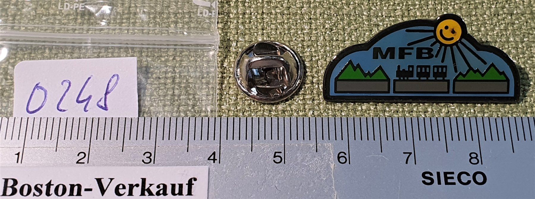Placchette & Badge: O248 - Pin MFB  Modulbau Freunde Basel – Usato da Reinach BL venduto da Boston-Verkauf 1