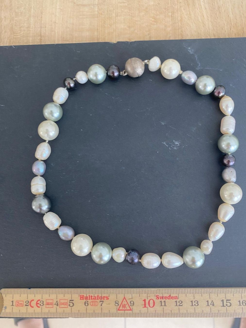 Perle (finte): Wunderschöne Perlenkette (echte Perlen & 925 Silber) – Usato da Olten venduto da HoYa01 5