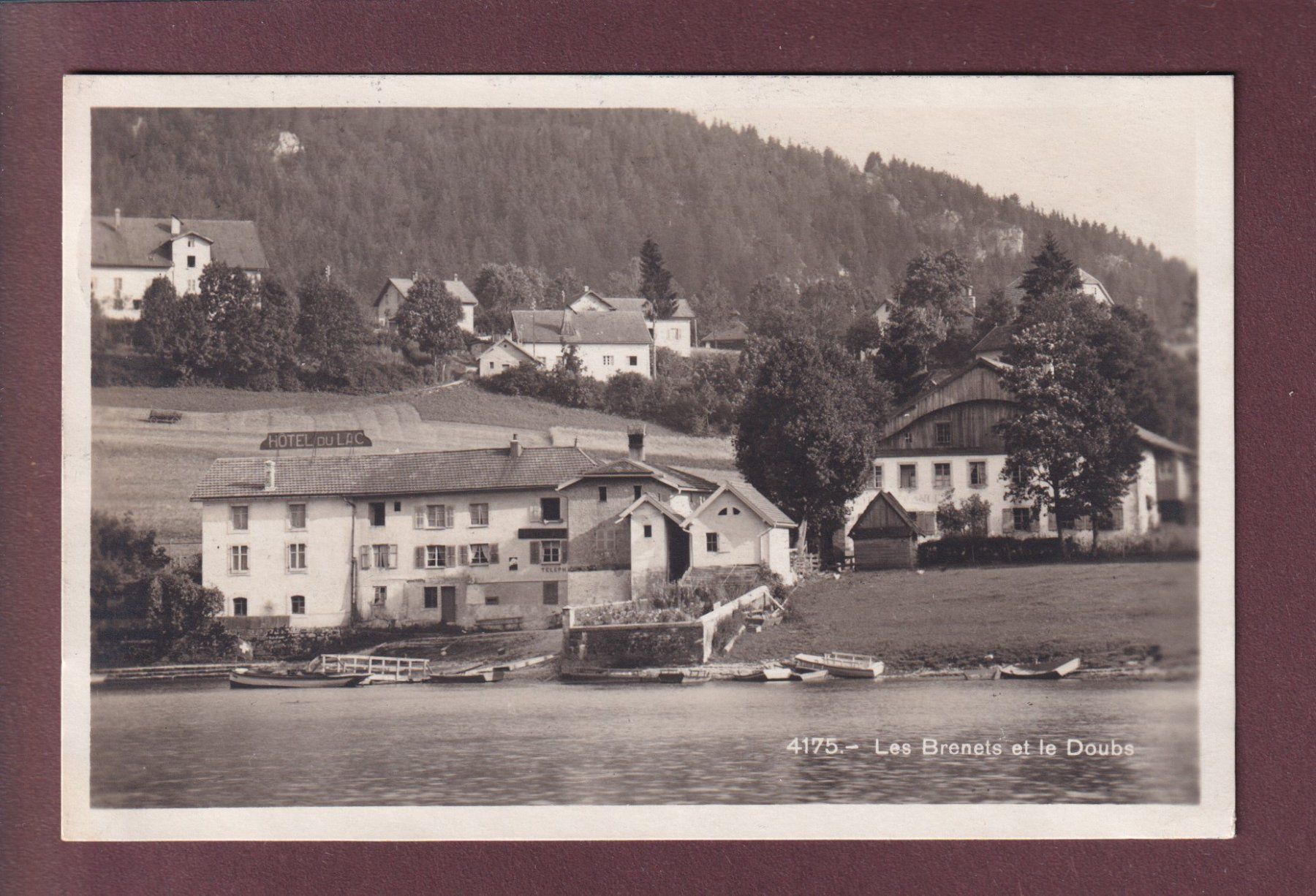 Cartoline postali: LES BRENETS - Hôtel du Lac - 1927 – Usato da Pully venduto da nicecards