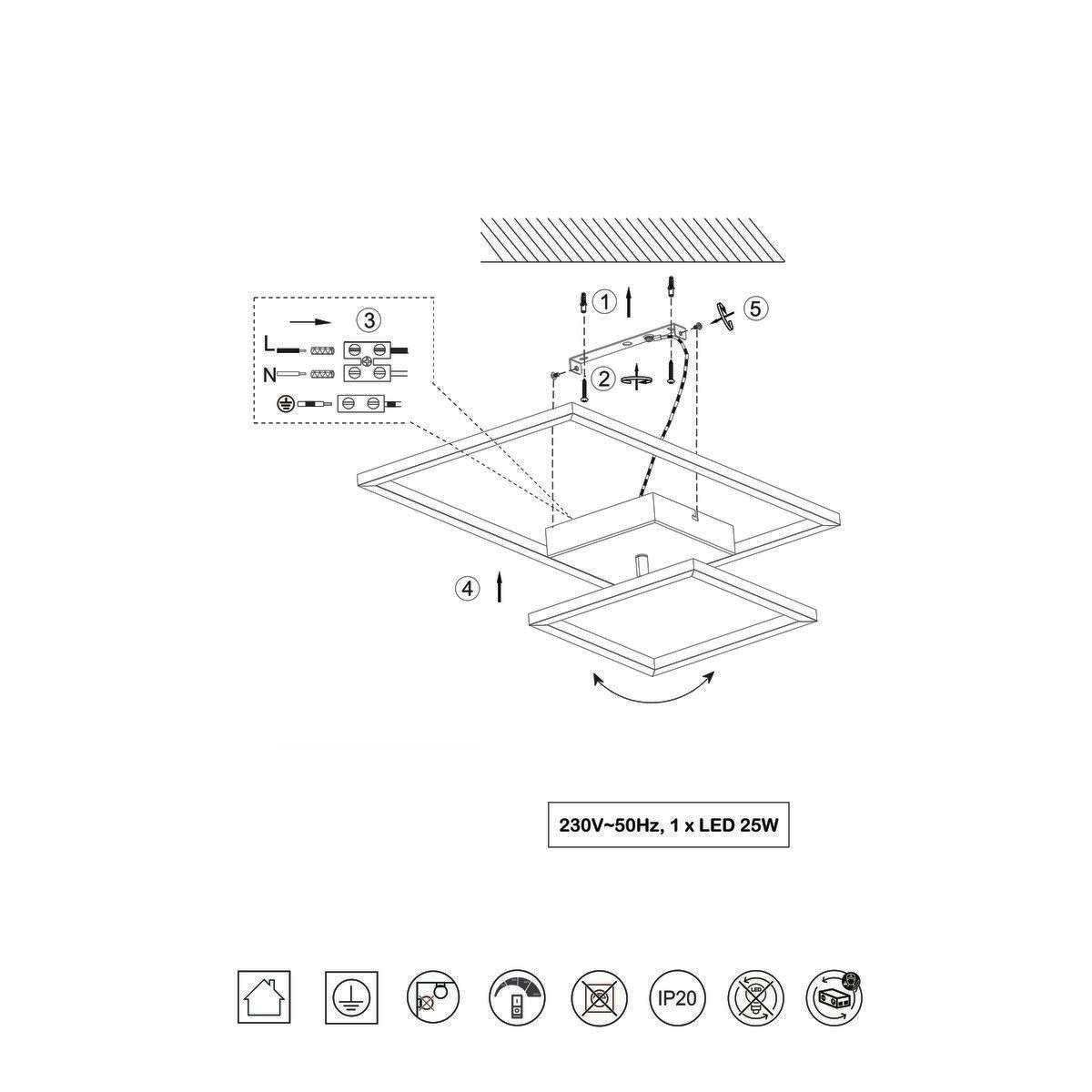 Lampadari & plafoniere: LED Deckenleuchte, Dimmer, 64 cm x 37 cm – Nuovo (secondo la descrizione) da Kreuzlingen venduto da Smart-Light 9