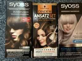 3x im Permanente Coloration Grauabdeckung