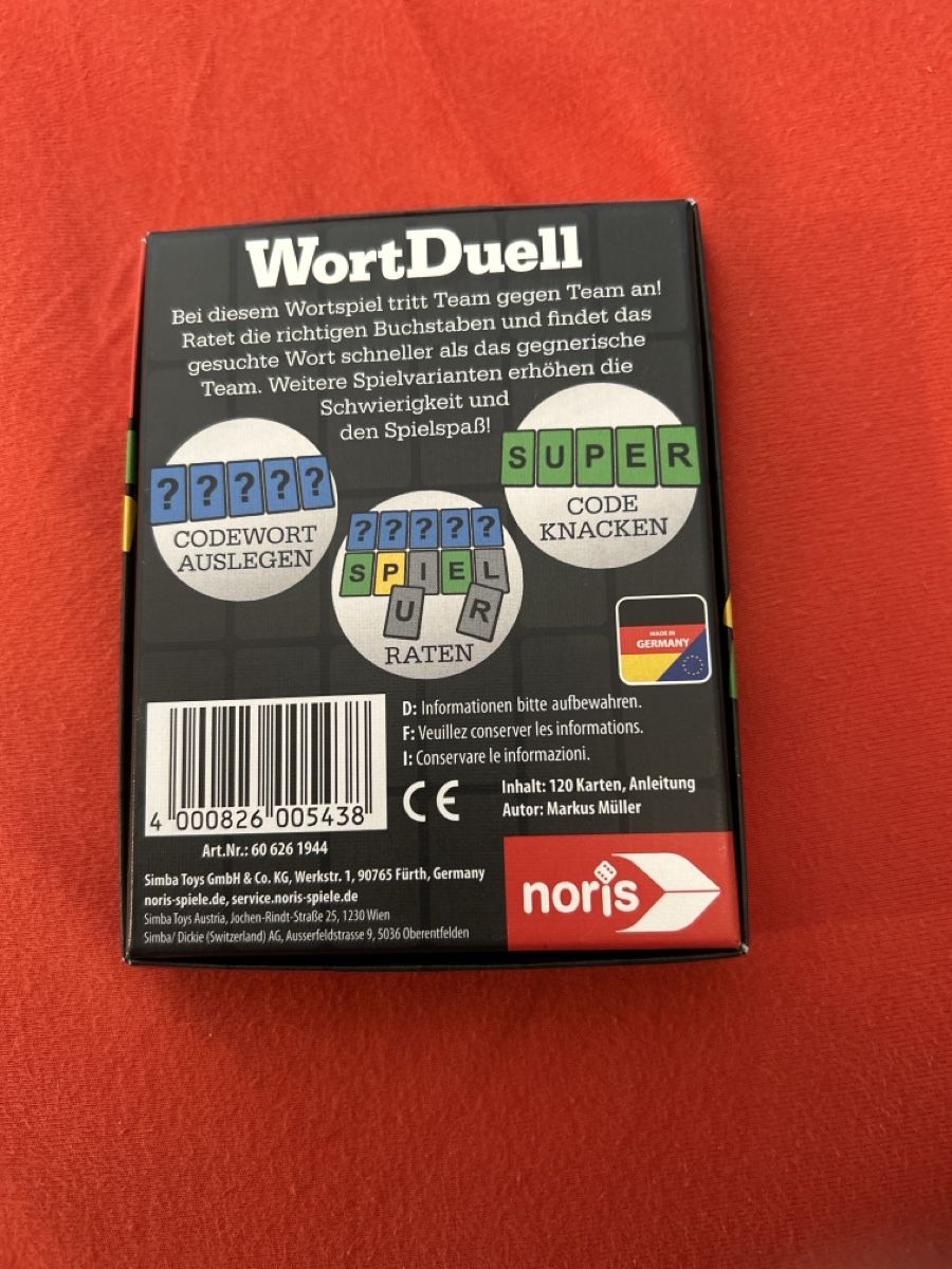 Spiele: WortDuell Spiel – Neu und originalverpackt aus Bützberg von Jolip1986 1