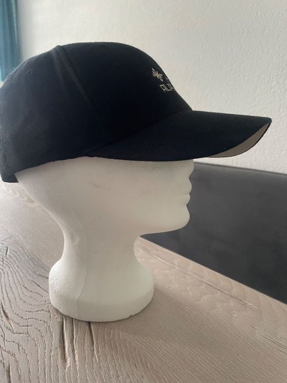 Schwarz Kappe aus Lammfell I Mütze mit Schirm
