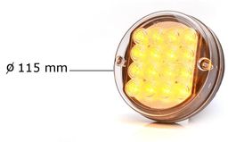 Blinker LED Glas Durchsichtig Orange Anhänger Wohnwagen 12V