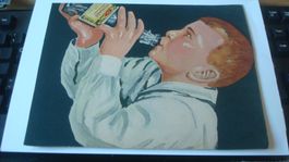 Limonadenwerbung Karton an den Rändern beschnitten 22 x 17
