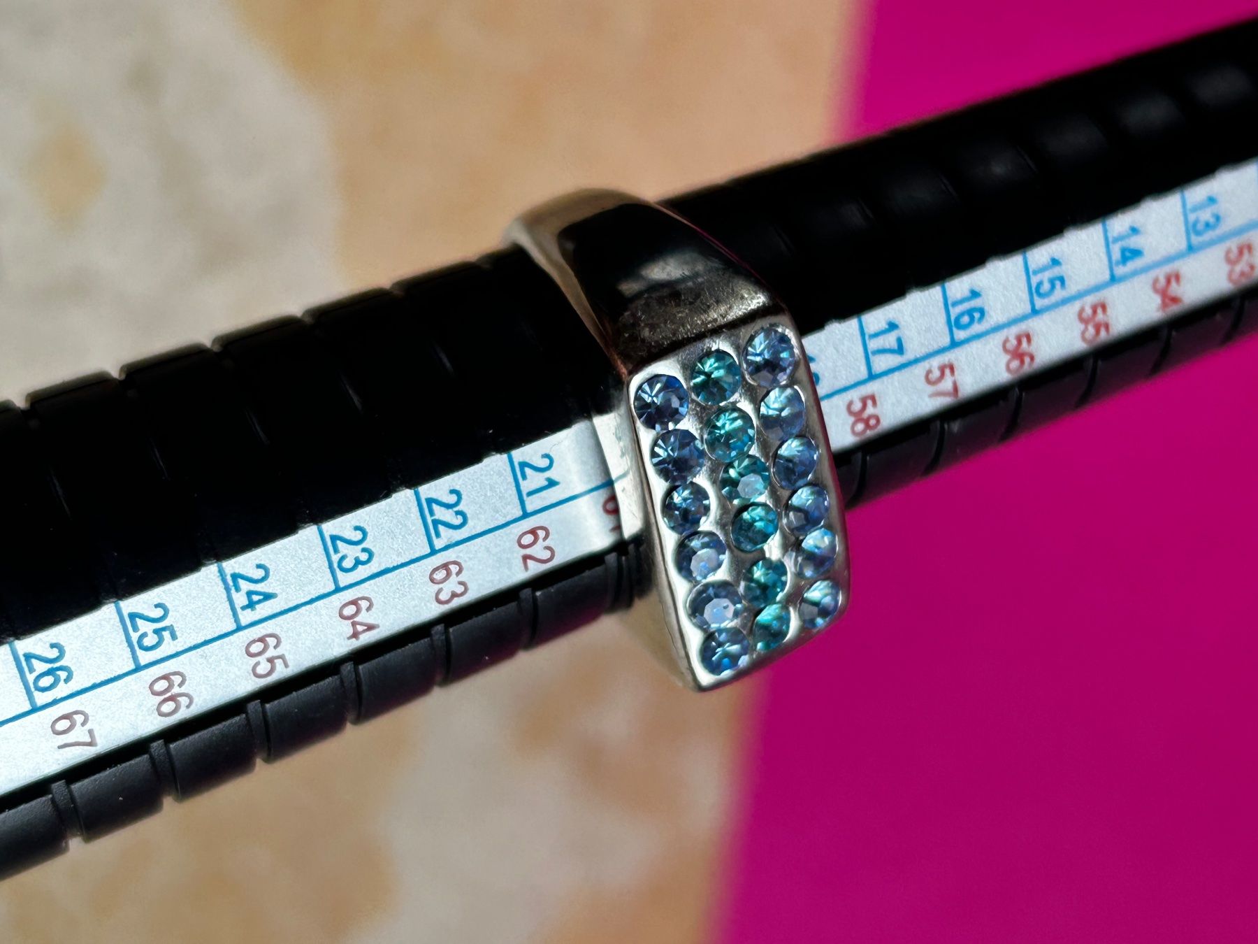 Anelli: Ring RETRO BLUE Gr. 61  Statement Ring – Usato da Dittingen venduto da Bijoubelle 9