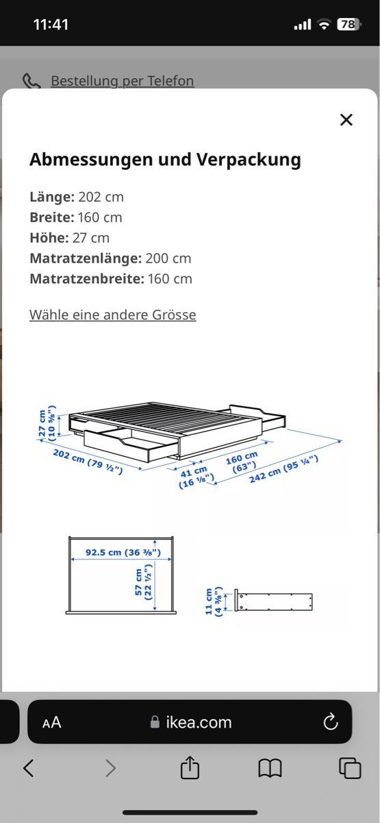 Ikea Lits: IKEA Bettgestell MANDAL – D'occasion à Bern par cor_9b8d 6