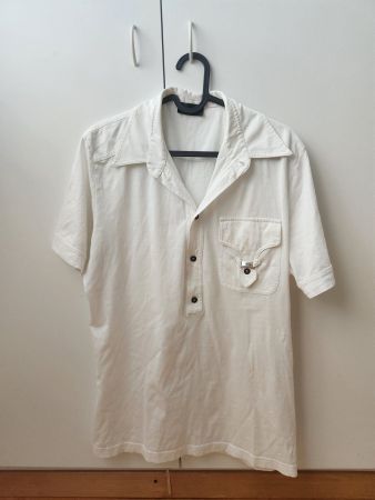 Henley Shirt kurzarm weiss Grösse M guter Zustand